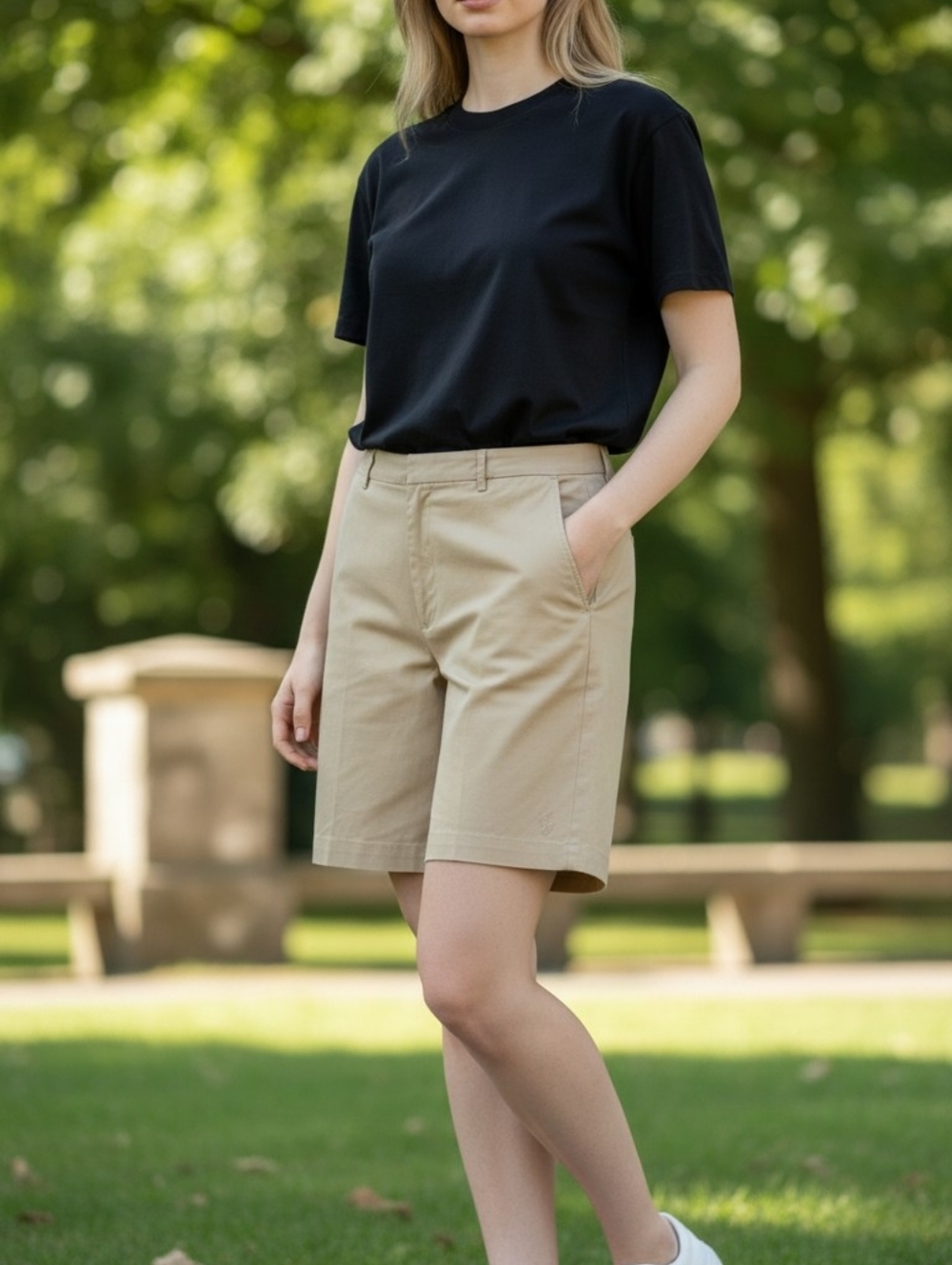 Ralph Lauren Golf Women's Atlhetic ShortLight Beige Cotton A-Line Skirt Size 8